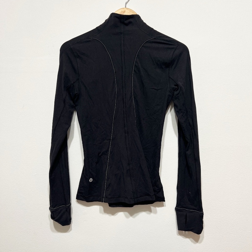 Lululemon Women's Run Briskly 1/2 Zip Long Sleeve Pullover Rulu Sweater Black 4 - Picture 3 of 3